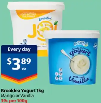 ALDI Brooklea Yogurt offer