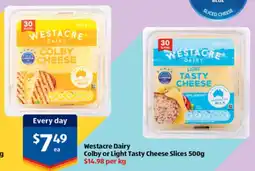 ALDI Westacre Dairy Colby or Light Tasty Cheese Slices offer