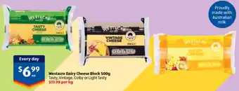 ALDI Westacre Dairy Cheese Block offer