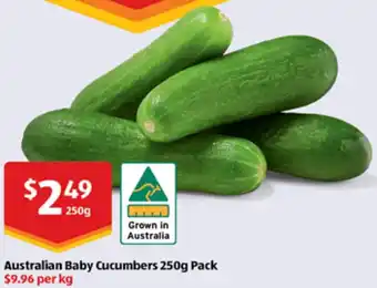 ALDI Australian Baby Cucumbers Pack offer