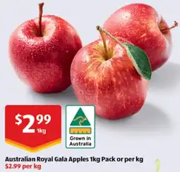 ALDI Australian Royal Gala Apples Pack offer