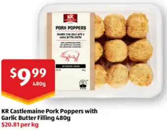 ALDI KR Castlemaine Pork Poppers with Garlic Butter Filling offer