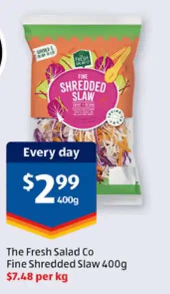 ALDI The Fresh Salad Co Fine Shredded Slaw offer