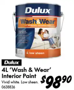 Bunnings Wash & Wear Interior Paint offer