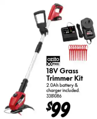 Bunnings 18V Grass Trimmer Kit offer