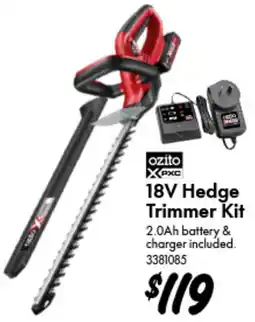 Bunnings 18V Hedge Trimmer Kit offer