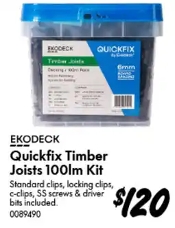 Bunnings Quickfix Timber Joists Kit offer