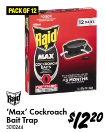 Bunnings Max Cockroach Bait Trap offer