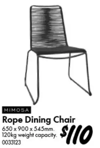 Bunnings Rope Dining Chair offer