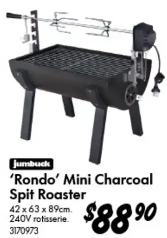 Bunnings Rondo Mini Charcoal Spit Roaster offer