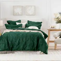 Pillow Talk Velvet Palms Quilt Cover Set by Habitat offer