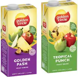 IGA Golden Circle Fruit Drink 1 Litre Selected Varieties offer