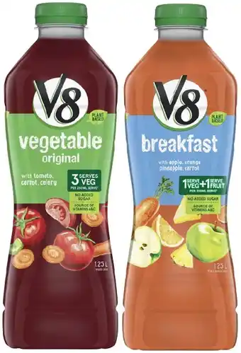 IGA V8 Fruit & Vegetable Juice 1.25 Litre Selected Varieties offer