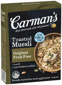 IGA Carman's Muesli 500g Selected Varieties offer