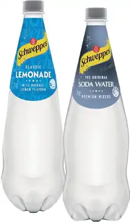 IGA Schweppes Mixers, Soft Drink or Natural Mineral Water 1.1 Litre Selected Varieties offer