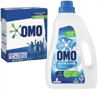 IGA OMO Laundry Liquid 2 Litre, Powder 2kg or Capsules 28 Pack Selected Varieties offer