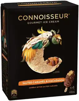 IGA Connoisseur Gourmet Ice Cream 4 Pack or Mini 6 Pack Selected Varieties offer