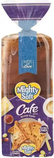 IGA Mighty Soft Cafe Style Raisin Toast 600g offer