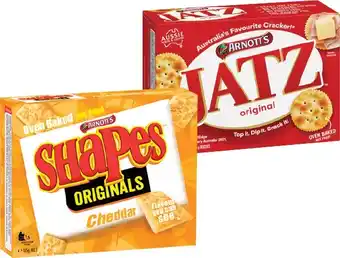 IGA Arnott's Shapes 130‑190g, Clix 250g, Jatz or Savoy 225g Selected Varieties offer