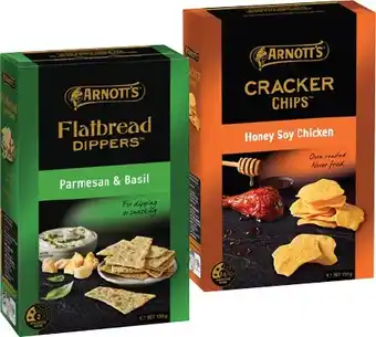 IGA Arnott's Cracker Chips 150g, Flatbread Dippers 130g or Sourdough Crisps 150g Selected Varieties offer