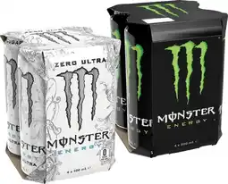 IGA Monster Energy Drink 4x500mL Selected Varieties offer