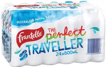 IGA Frantelle Spring Water 24x600mL offer