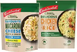 IGA Continental Pasta & Sauce 145‑170g, Rice 180‑190g or Creamy Cheesy Mash 110g Selected Varieties offer