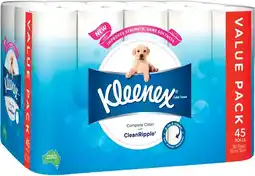 IGA Kleenex Complete Clean Toilet Tissue 45 Pack offer