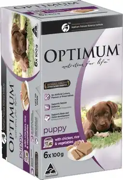 IGA Optimum Wet Dog Food 6x100g Selected Varieties offer