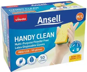 IGA Ansell Handy Clean Disposable Gloves Size Medium/ Large 50 Pack offer