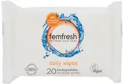 IGA Femfresh Feminine Wipes 20 Pack or Liquid Wash 250mL Selected Varieties offer