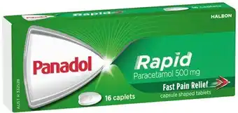 IGA Panadol Rapid Paracetamol 500mg Caplets 16 Pack offer