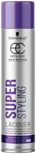 IGA Schwarzkopf Extra Care Hair Spray or Super Styling Lacquer 250g Selected Varieties offer