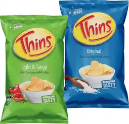 IGA Thins Chips 150-175g Selected Varieties offer