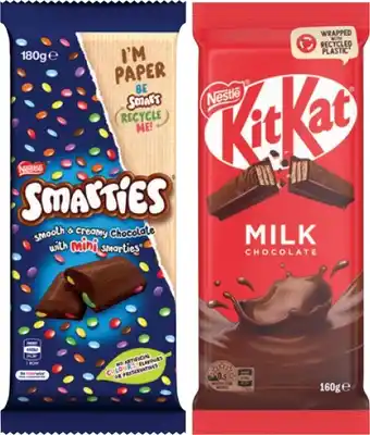 IGA Nestlé Chocolate Block 118‑180g Selected Varieties offer