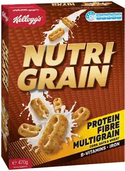 IGA Kellogg’s Cereals Nutri-Grain 450-470g, Special K Original 500g or Crispix Honey 460g offer