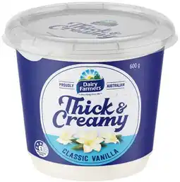 IGA Dairy Farmers Thick & Creamy Yoghurt 550‑600g Selected Varieties offer