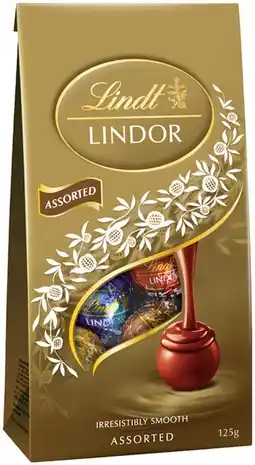 IGA Lindt Lindor Chocolate Bag 123‑125g Selected Varieties offer