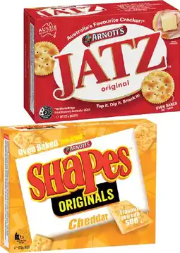 IGA Arnott’s Shapes 130-190g, Clix 250g, Jatz or Savoy 225g Selected Varieties offer