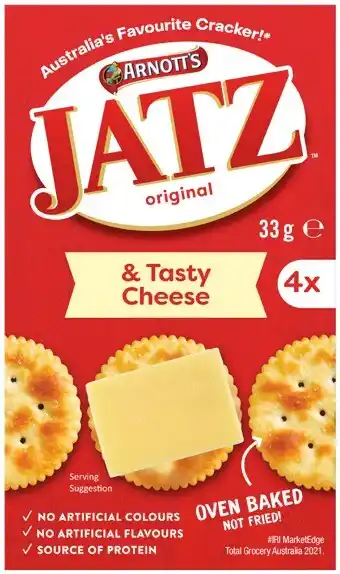 IGA Arnott’s Cheese & Crackers 31‑33g Selected Varieties offer