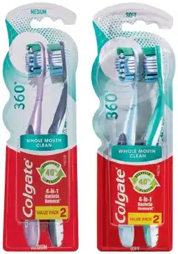 IGA Colgate 360° Toothbrush 2 Pack Selected Varieties offer