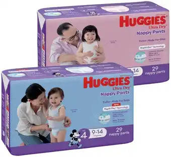 IGA Huggies Nappy Pants 24‑36 Pack Selected Varieties offer