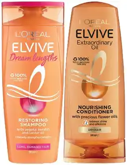 IGA L'Oreal Elvive Shampoo or Conditioner 300mL Selected Varieties offer