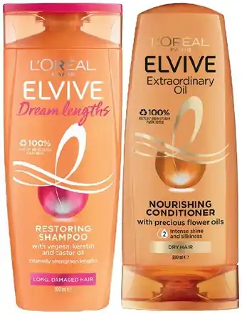 IGA L'Oreal Elvive Shampoo or Conditioner 300mL Selected Varieties offer