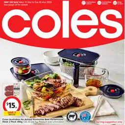 Coles Coles Australian No Added Hormones Beef Porterhouse Steak offer