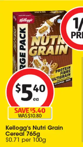 Coles Kellogg's Nutri Grain Cereal offer