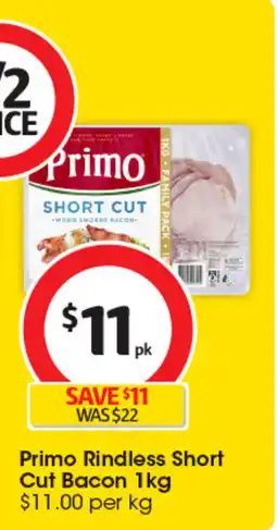 Coles Primo Rindless Short Cut Bacon offer