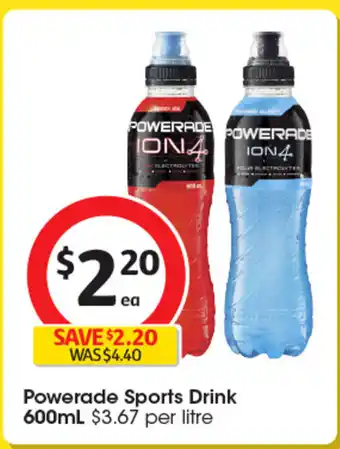 Coles Powerade Sports Drink offer