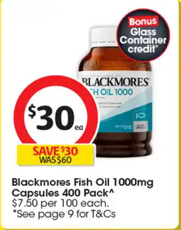 Coles Blackmores Fish Oil Capsules offer