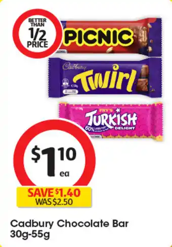 Coles Cadbury Chocolate Bar offer